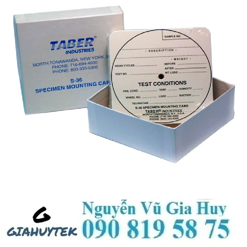 Tấm gắn mẫu Taber S-36 – Giải pháp giữ mẫu hoàn hảo cho thử nghiệm mài mòn chính xác