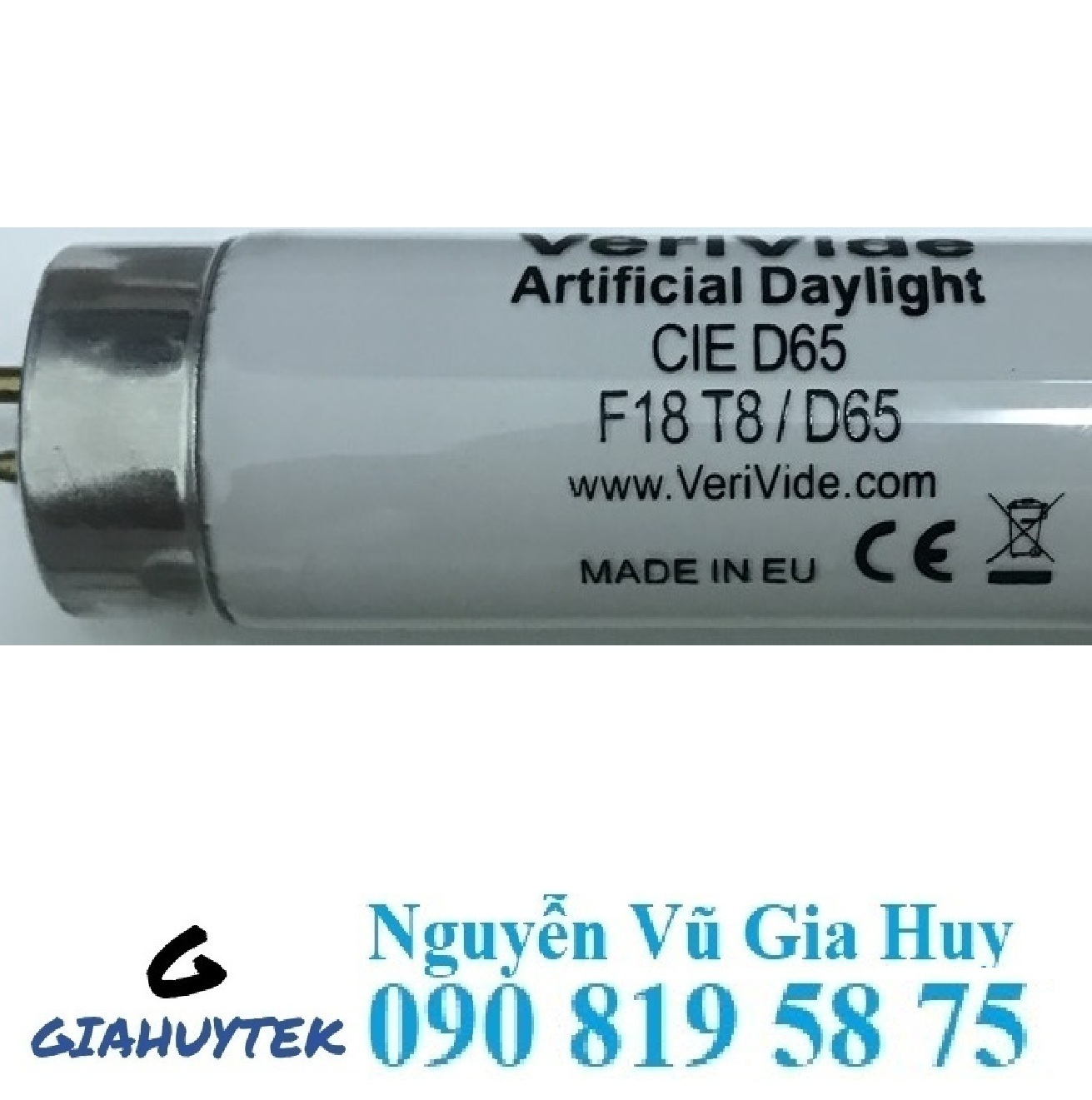 Bóng đèn D65 F18T8/D65 hãng VeriVide – Giải pháp ánh sáng chuẩn màu quốc tế
